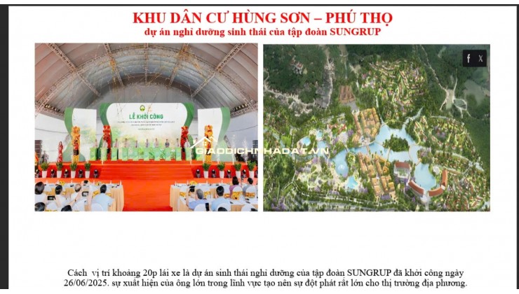 Mua 1 lô đất tặng 1 lô liền kề tại Kim Bôi, Hòa Bình